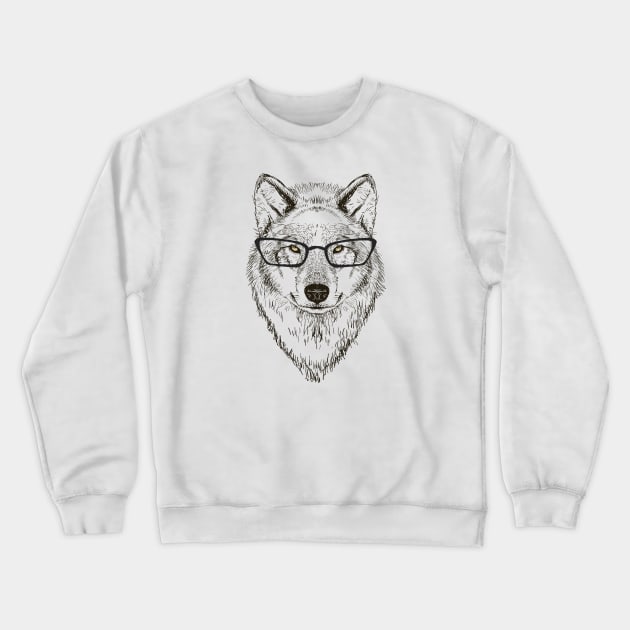 Wolf Crewneck Sweatshirt by EveFarb